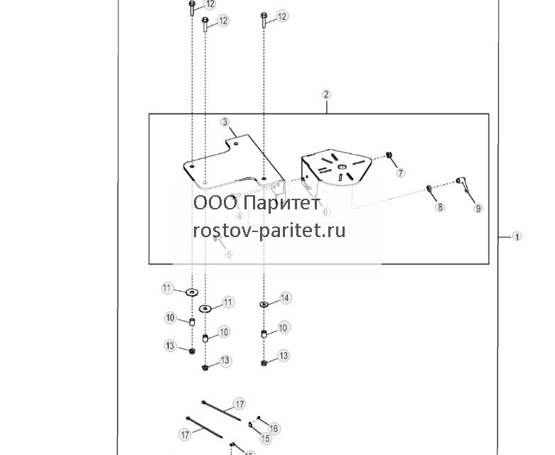 Комплект кронштейна левого проблескового маячка - ST764390 293.jpg